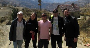 Lykke, Kamila, Camilo, Alejandro and Marcelo at the beginning of the hike to Palca.