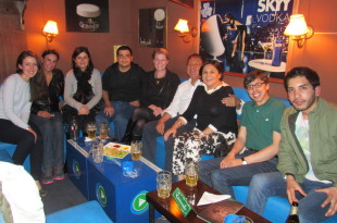 Farewell party at Shamrock Irish Pub in La Paz.