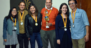 The winners of the 2018 Dream Team Dart Tournament at INESAD.