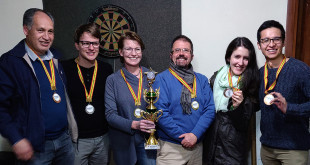 Winners of the 2019 Dream Team Dart Tournament at INESAD, July 2019.